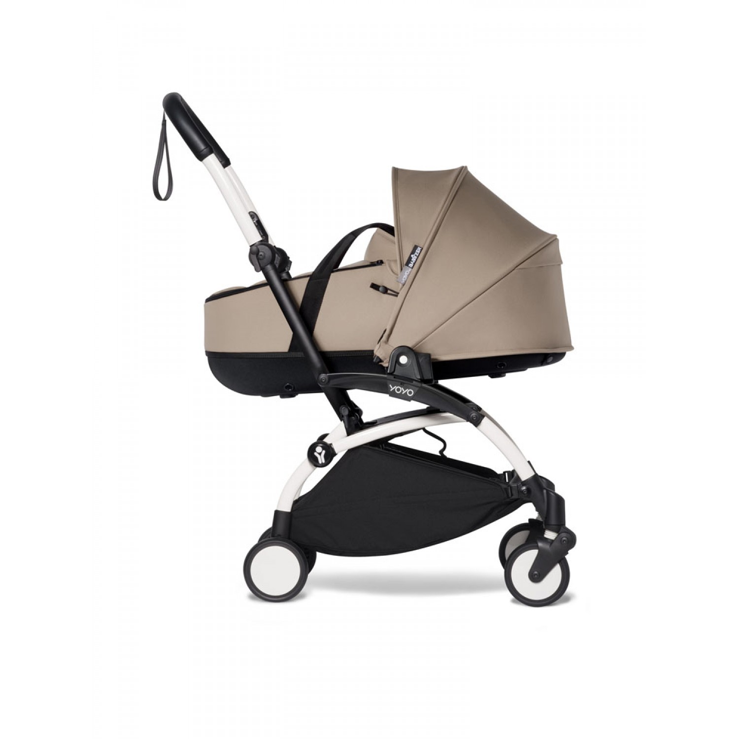 Complete BABYZEN stroller YOYO2 bassinet and 6+ White Frame | Taupe